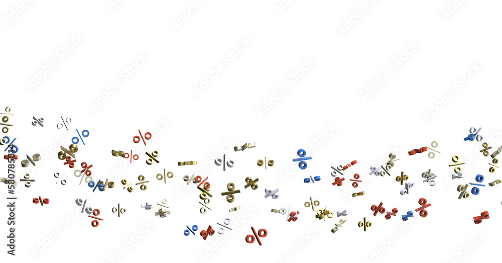Sales icons floating in the air 3D rendering Sales icons floating in the air 3D rendering