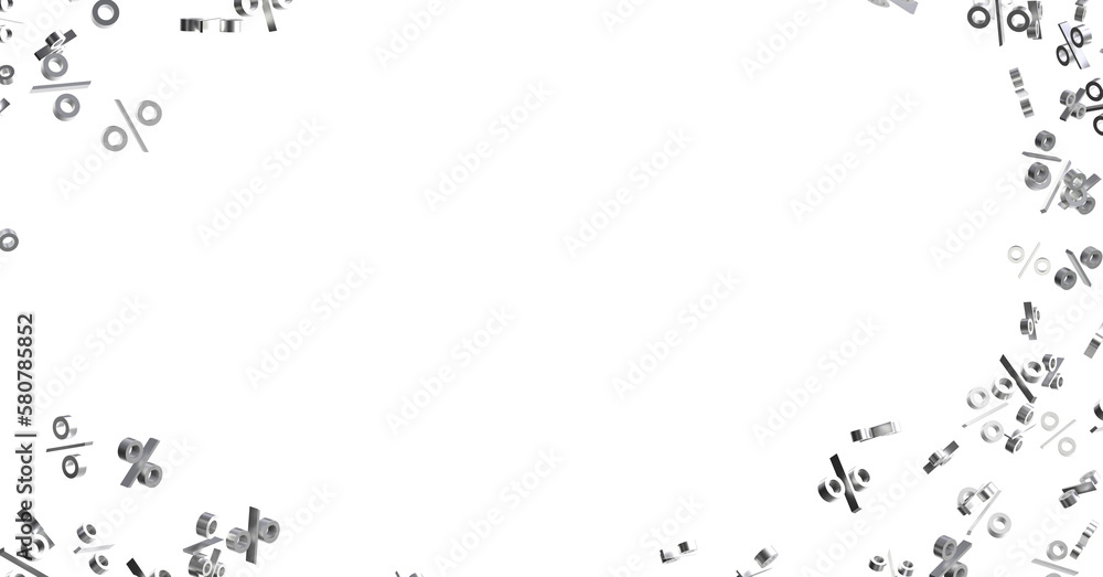 Sales icons floating in the air 3D rendering Sales icons floating in the air 3D rendering