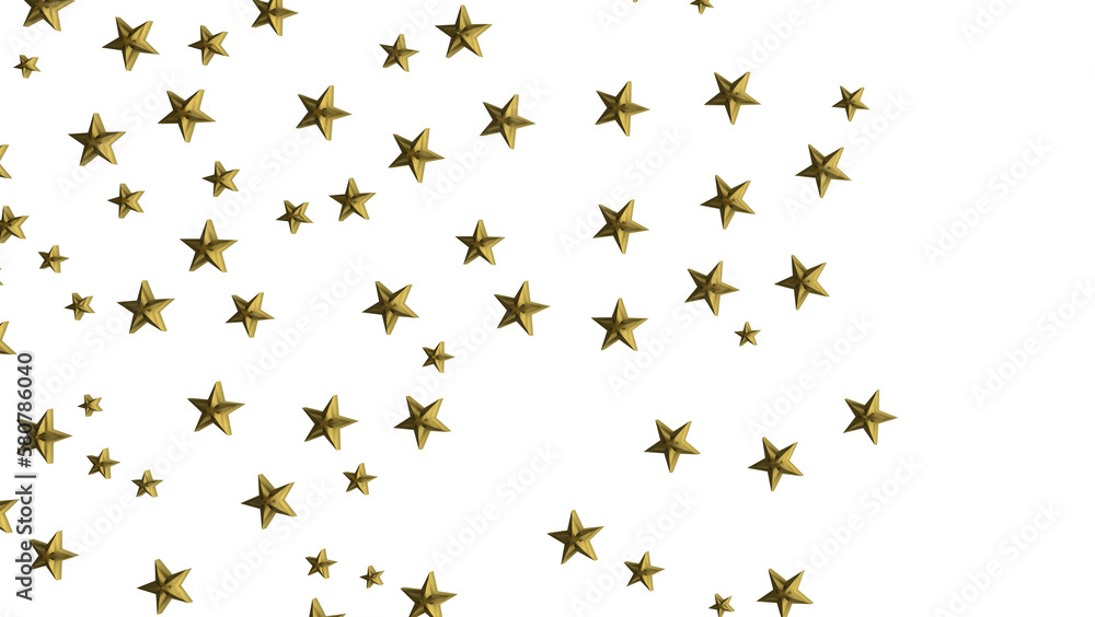 XMAS Stars - A gray whirlwind of golden snowflakes and stars. New