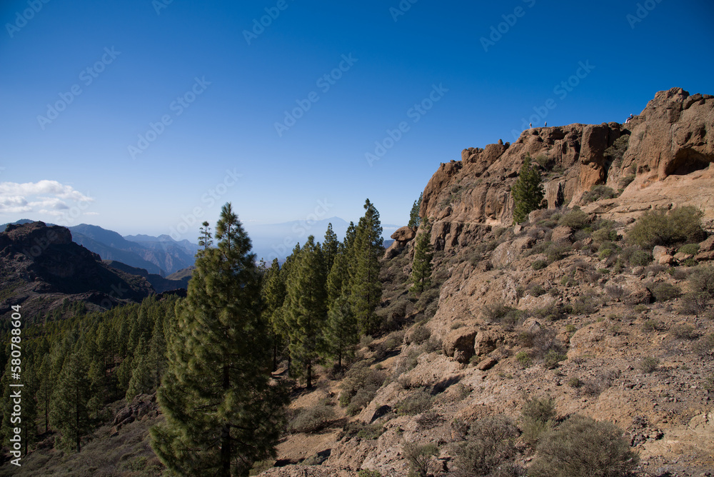 Fototapeta premium Awesome view from Roque Nublo, Gran Canaria, Spain