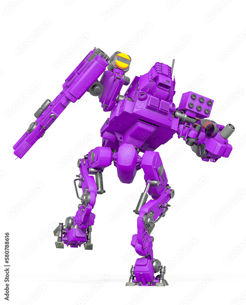 combat mech is stepped in that rear view combat mech is stepped in that rear view
