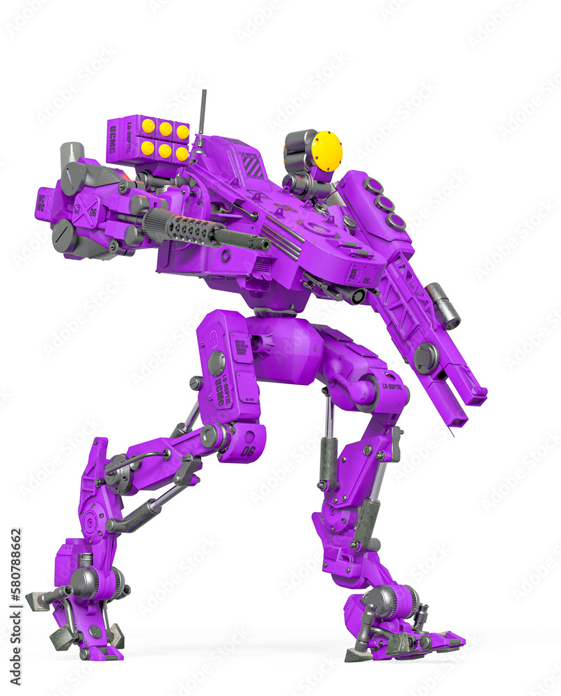 combat mech is walking combat mech is walking