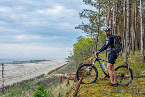 Hel Peninsula - bicycle trails. Poland.