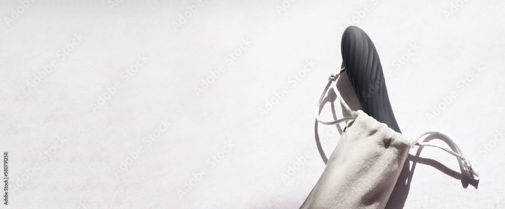 Sex toys concept. Clitoral vibrator top view. Sex shop Sex toys concept. Clitoral vibrator top view. Sex shop