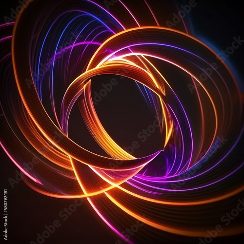Modern wallpaper, fashion show backdrops, stage backdrops, 3d rendering, abstract background of yellow neon feature on fire glowing in the dark