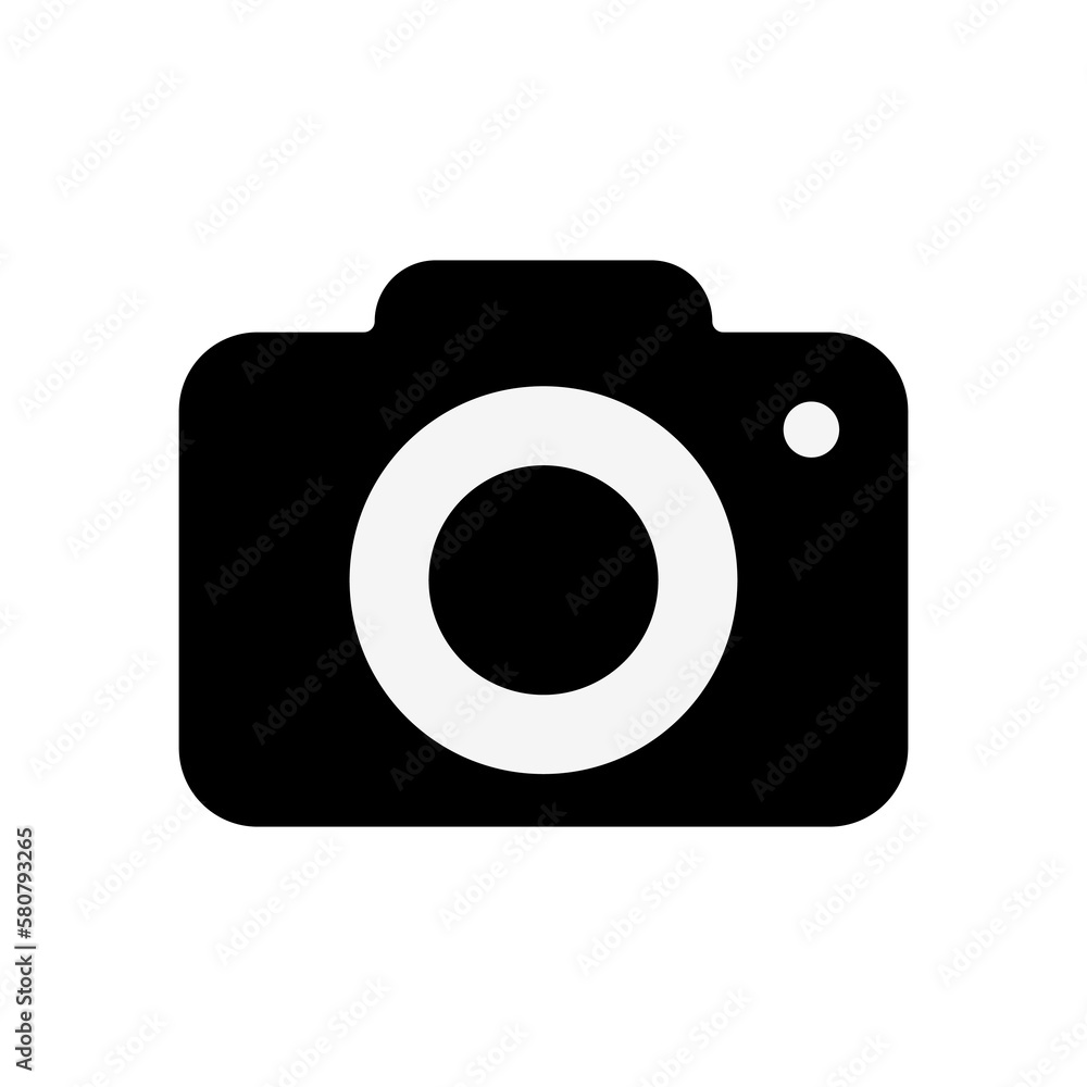 Photo camera, simple digital icon. Black symbol on white background Photo camera, simple digital icon. Black symbol on white background
