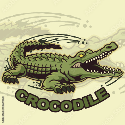 Crocodile Vector Art, Illustration, Icon and Graphic