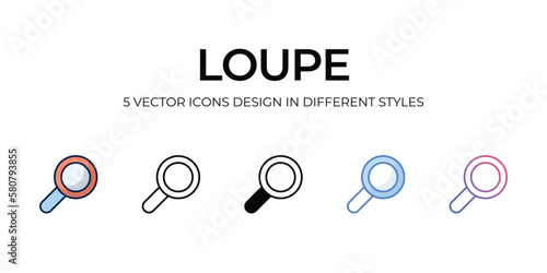 loupe icons set vector illustration. vector stock,