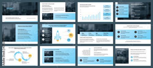 Modern powerpoint and keynote presentation template for business, finance and advertising.