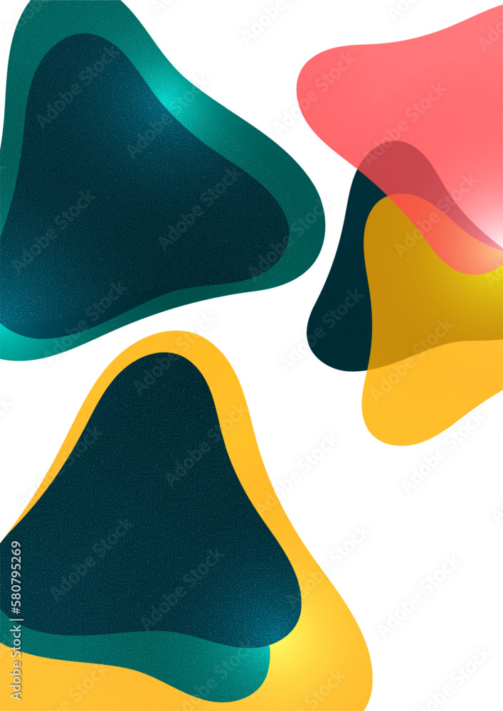 Abstract background from rounded triangles overlapping each other. Geometric trendy template. Vector illustration for wallpaper, banner, background, postcard, book illustration