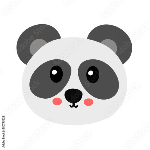 Cute panda head.