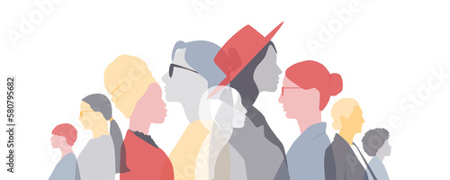 Women of different ethnicities together.