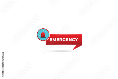 Free vector modern emergency word concept with flat design illustrtion