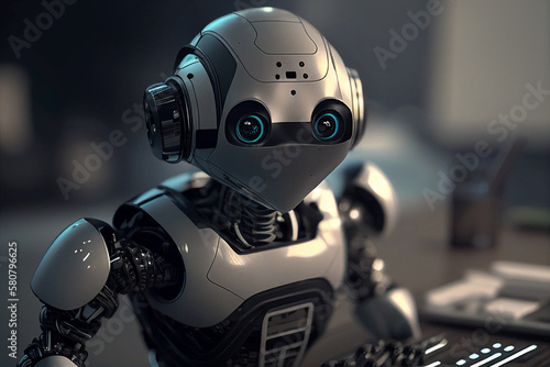 Technology smart robot Chat GPT, ai generated © Andrii