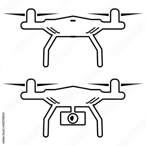 Aerial drone icon, simple style