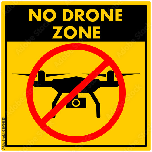 Prohibition Signs. Do not use drones in this area
