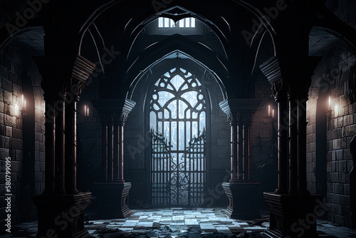 castle interior prison dungeon jail