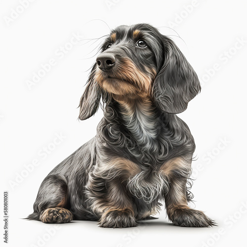 White wire haired store dachshund