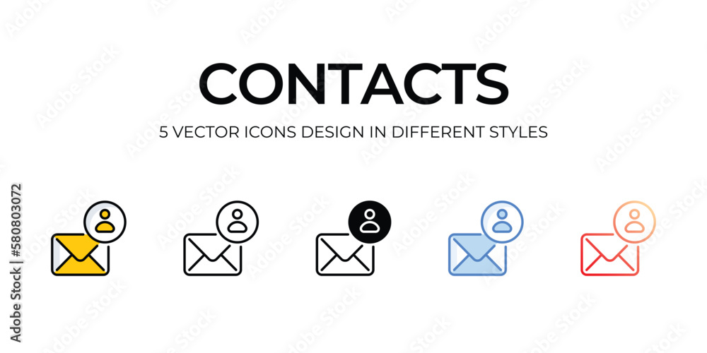 contacts icons set vector illustration. vector stock,