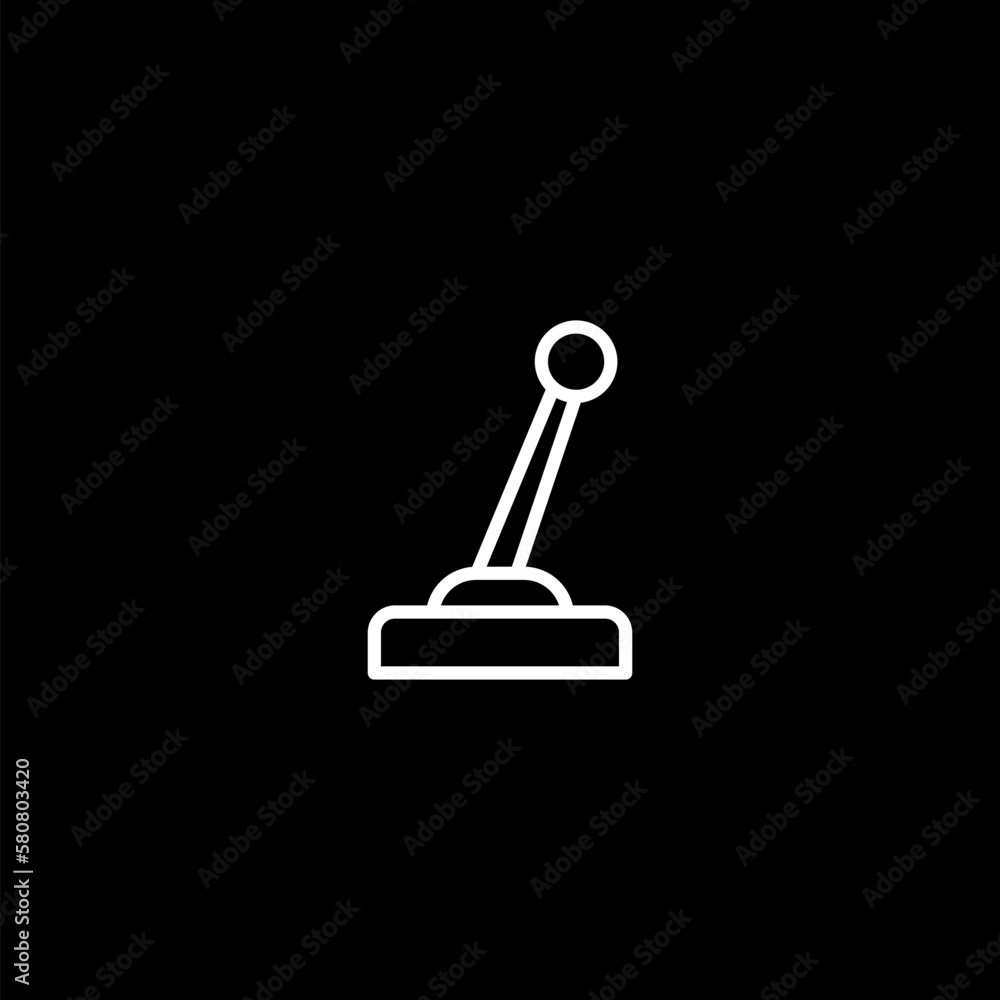 Shift Stick, line vector icon on transparent background on black Shift Stick, line vector icon on transparent background on black