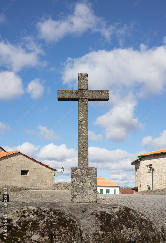 Christian cross, Sanctuary of Nossa Senhora da Lapa, Viseu Portugal Christian cross, Sanctuary of Nossa Senhora da Lapa, Viseu Portugal