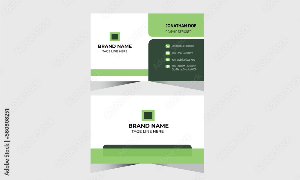 Corporate Modern Business Card Design Template Creative and Clean Business Card Name Card Visting Card Simple Flat Vactor Design Vactor Illustration Print Template
