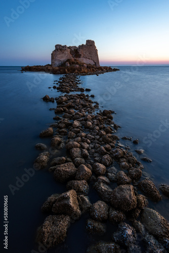 Obraz na płótnie Amanecer en la Torre de Sant Joan w salonie