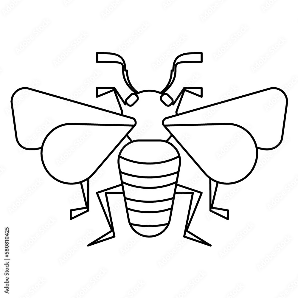 Bee icon. Outline illustration of bee icon for web design isolated on white background Bee icon. Outline illustration of bee icon for web design isolated on white background