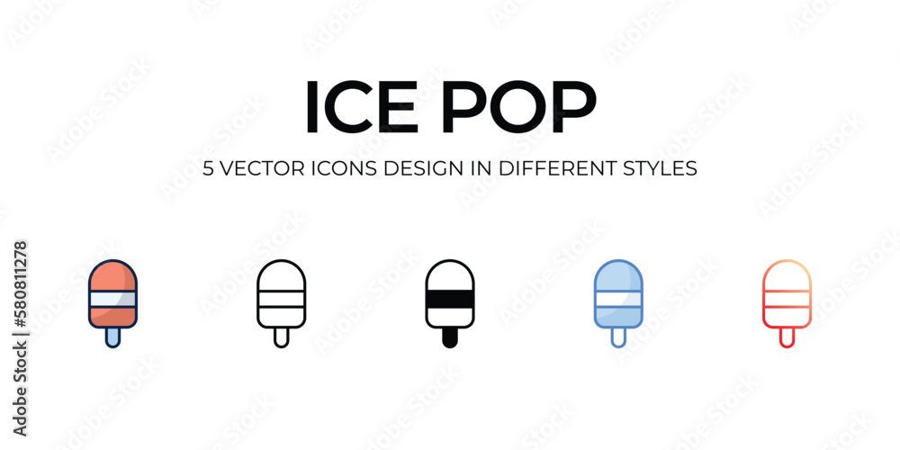 ice pop icons set vector illustration. vector stock,