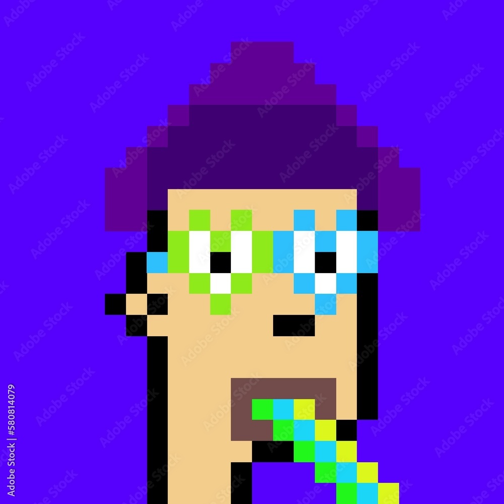 Cartoonish Pixelated Man Cartoonish Pixelated Man