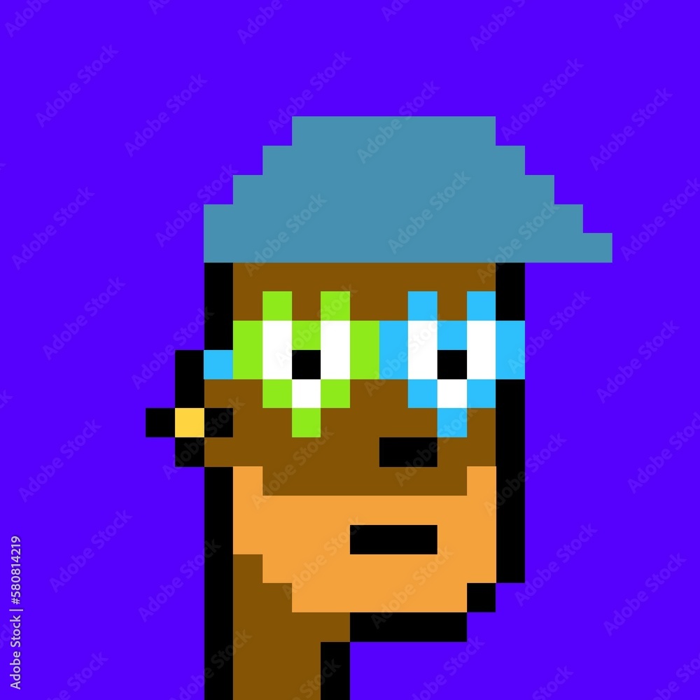 Cartoonish Pixelated Man Cartoonish Pixelated Man