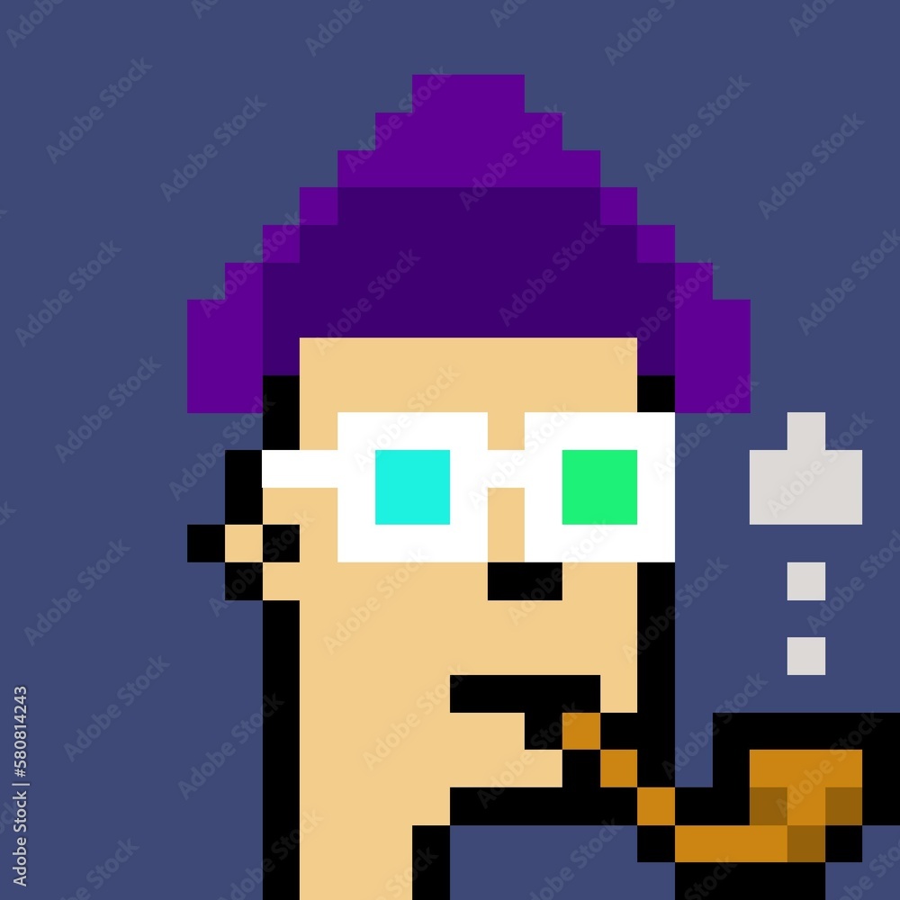 Cartoonish Pixelated Man Cartoonish Pixelated Man