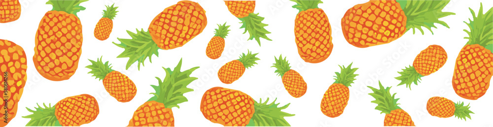 pineapple pattern illustration. cute banner to represent summer. pink background. Summer sweet fruits and berries. Good for packaging pineapple pattern illustration. cute banner to represent summer. pink background. Summer sweet fruits and berries. Good for packaging