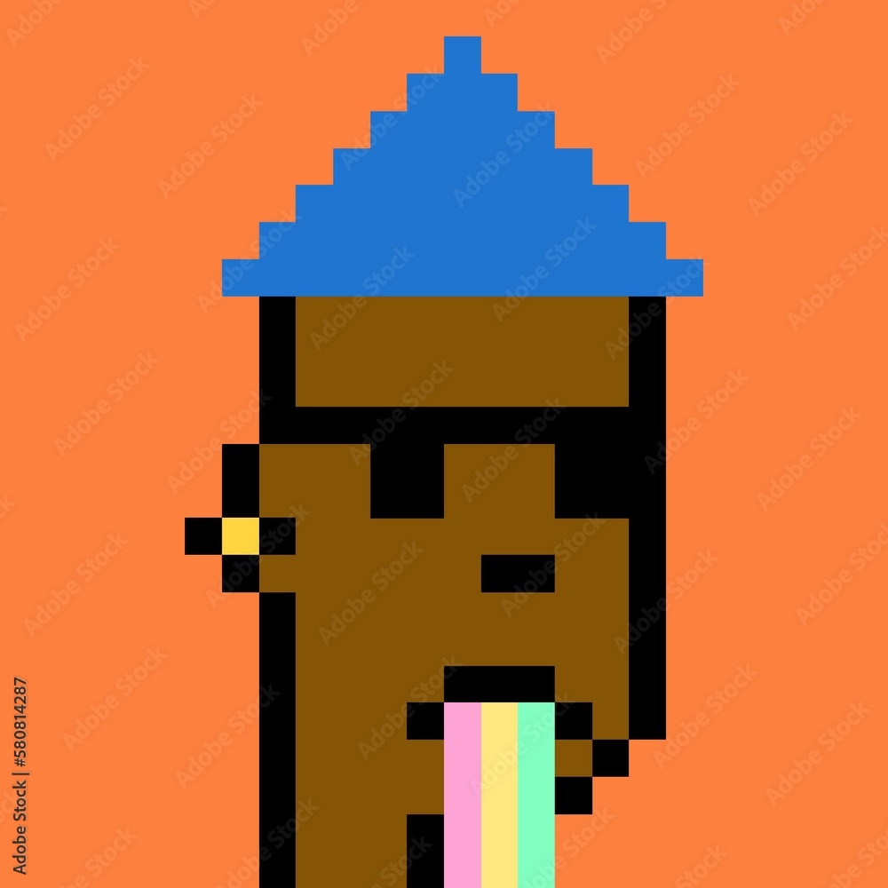 Cartoonish Pixelated Man Cartoonish Pixelated Man