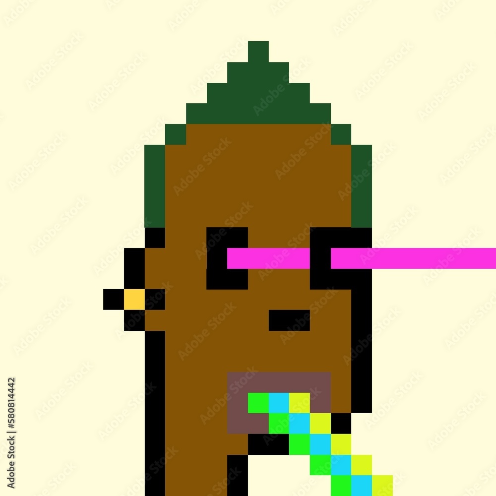 Cartoonish Pixelated Man Cartoonish Pixelated Man