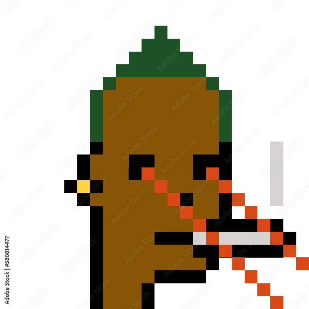 Cartoonish Pixelated Man Cartoonish Pixelated Man