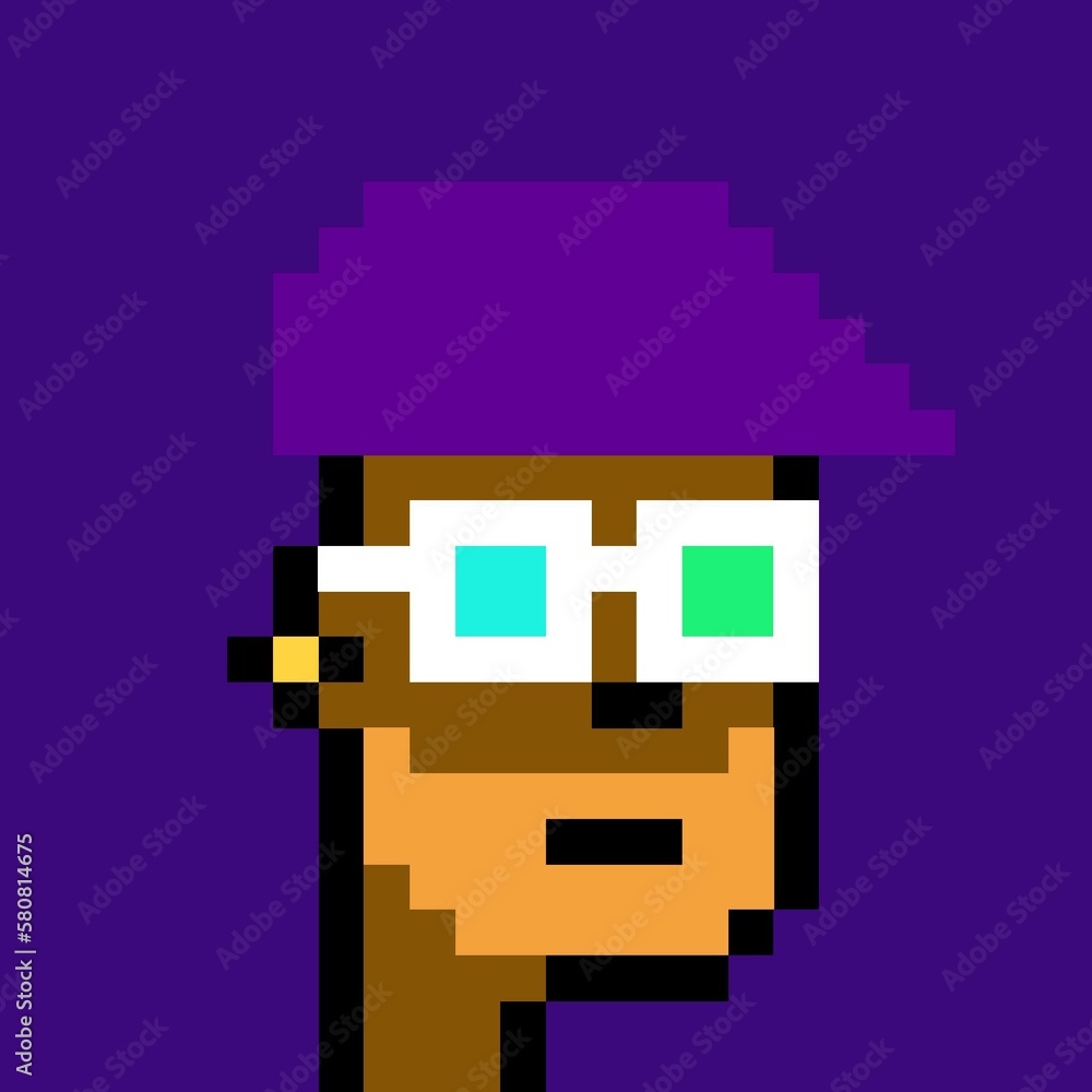 Obraz premium Cartoonish Pixelated Man