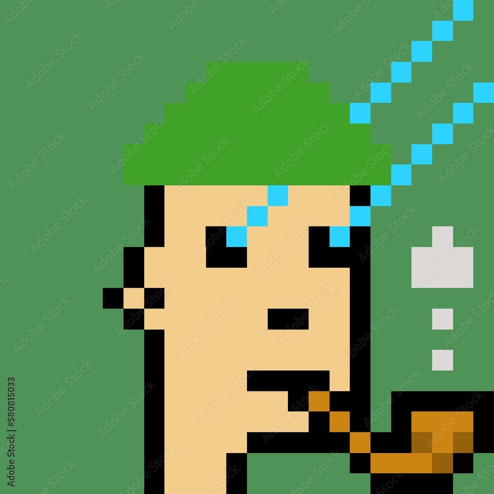 Cartoonish Pixelated Man Cartoonish Pixelated Man
