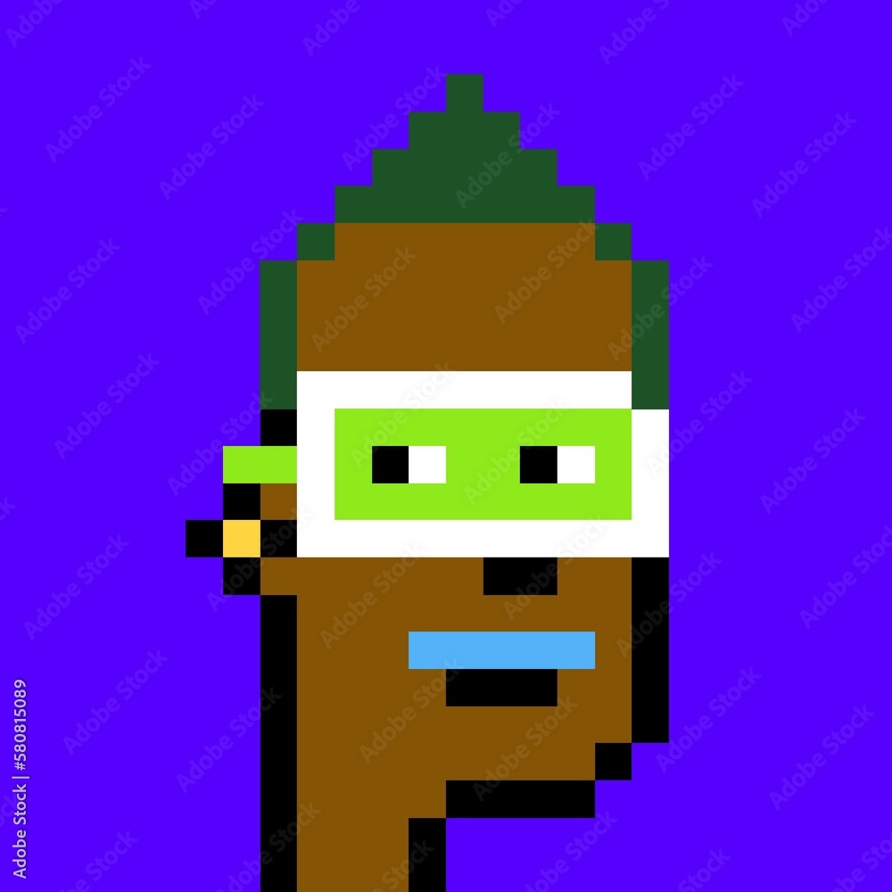 Cartoonish Pixelated Man Cartoonish Pixelated Man