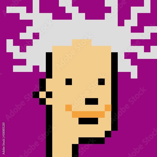 Cartoonish Pixelated Man