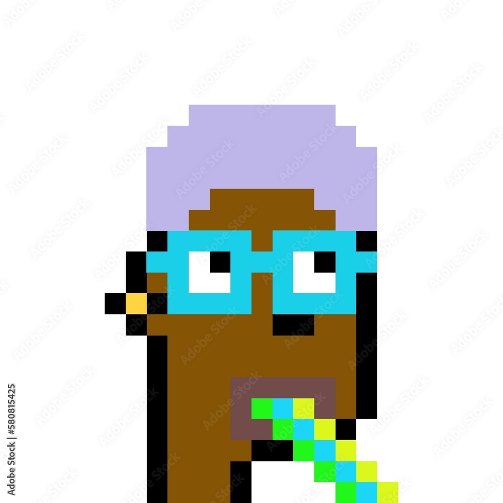 Cartoonish Pixelated Man Cartoonish Pixelated Man