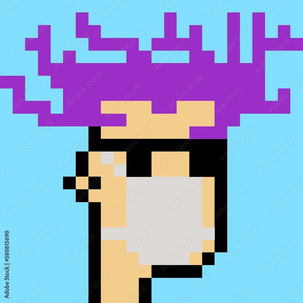 Cartoonish Pixelated Man Cartoonish Pixelated Man