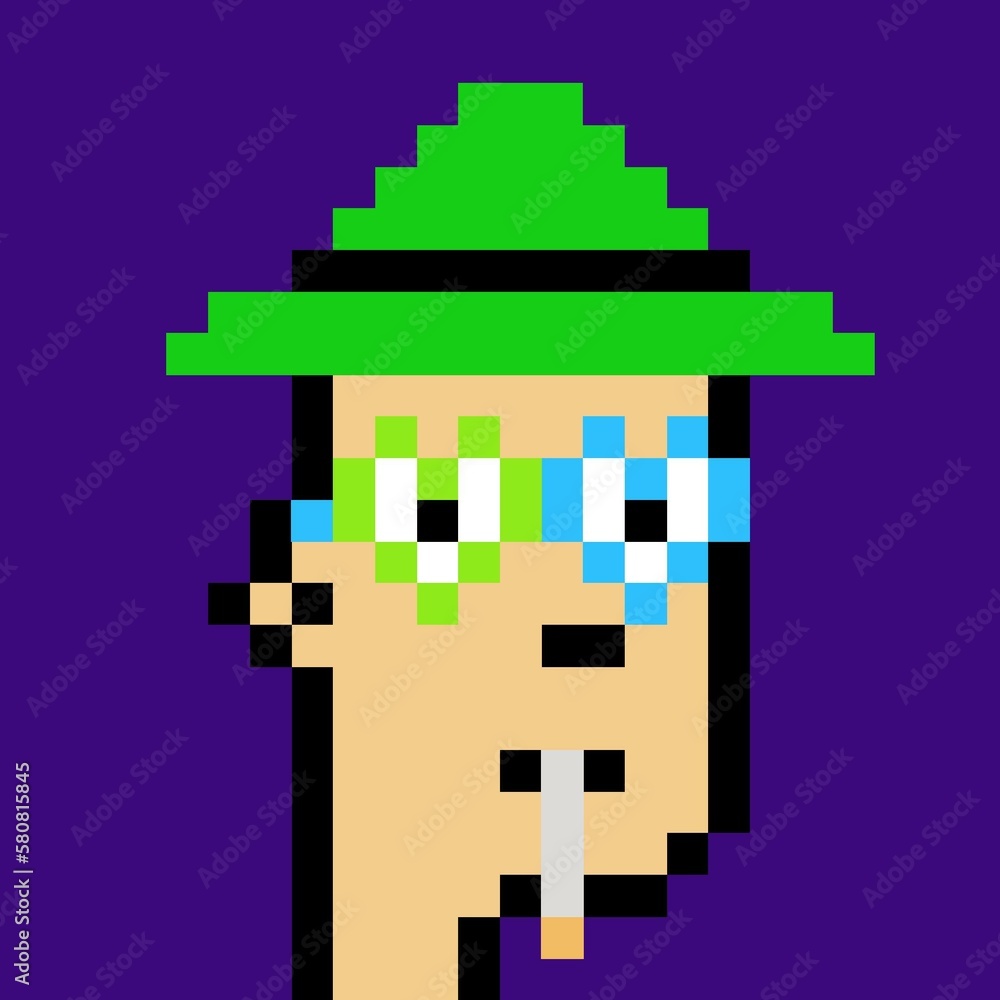 Cartoonish Pixelated Man Cartoonish Pixelated Man