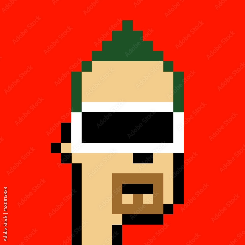 Cartoonish Pixelated Man Cartoonish Pixelated Man