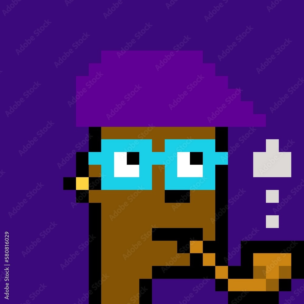 Cartoonish Pixelated Man Cartoonish Pixelated Man