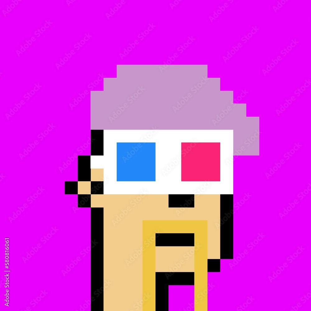 Cartoonish Pixelated Man Cartoonish Pixelated Man