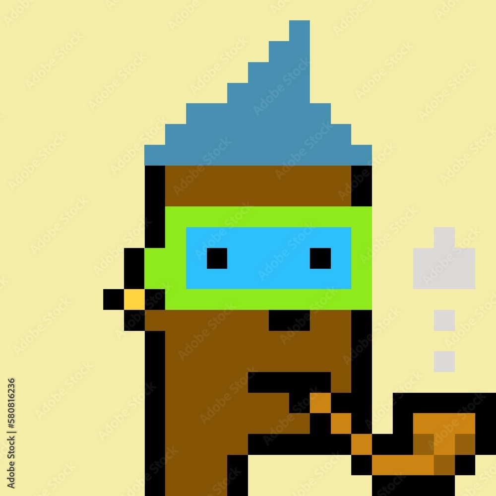 Cartoonish Pixelated Man Cartoonish Pixelated Man
