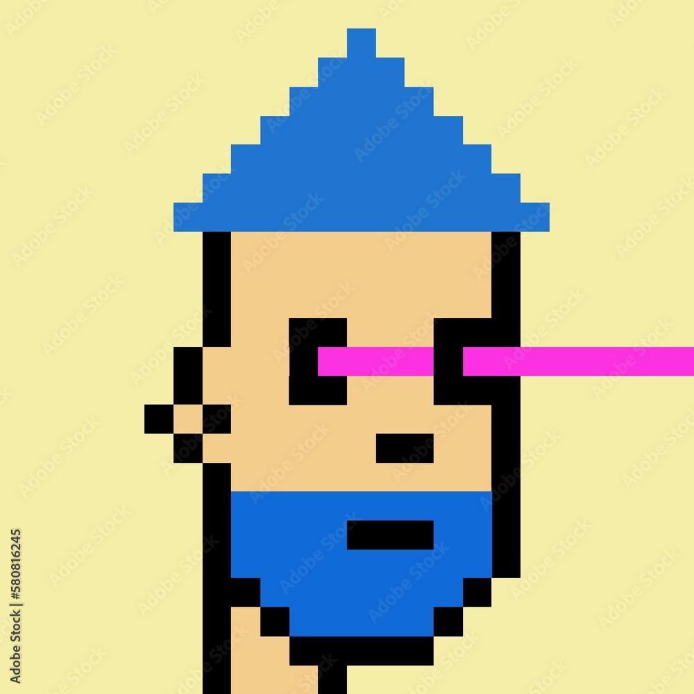 Cartoonish Pixelated Man Cartoonish Pixelated Man