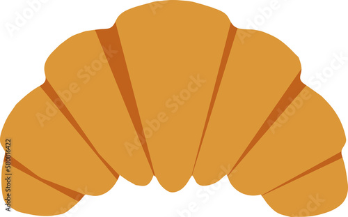 Croissant bread icon. 