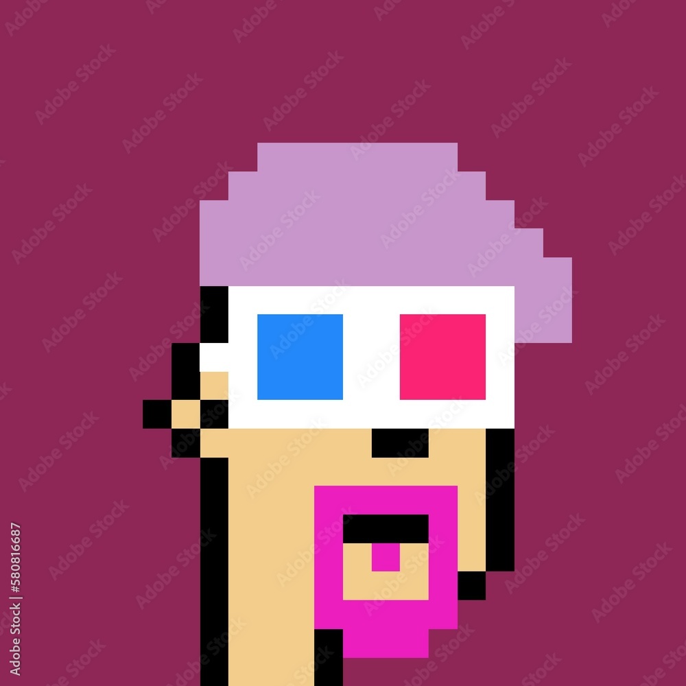Cartoonish Pixelated Man Cartoonish Pixelated Man